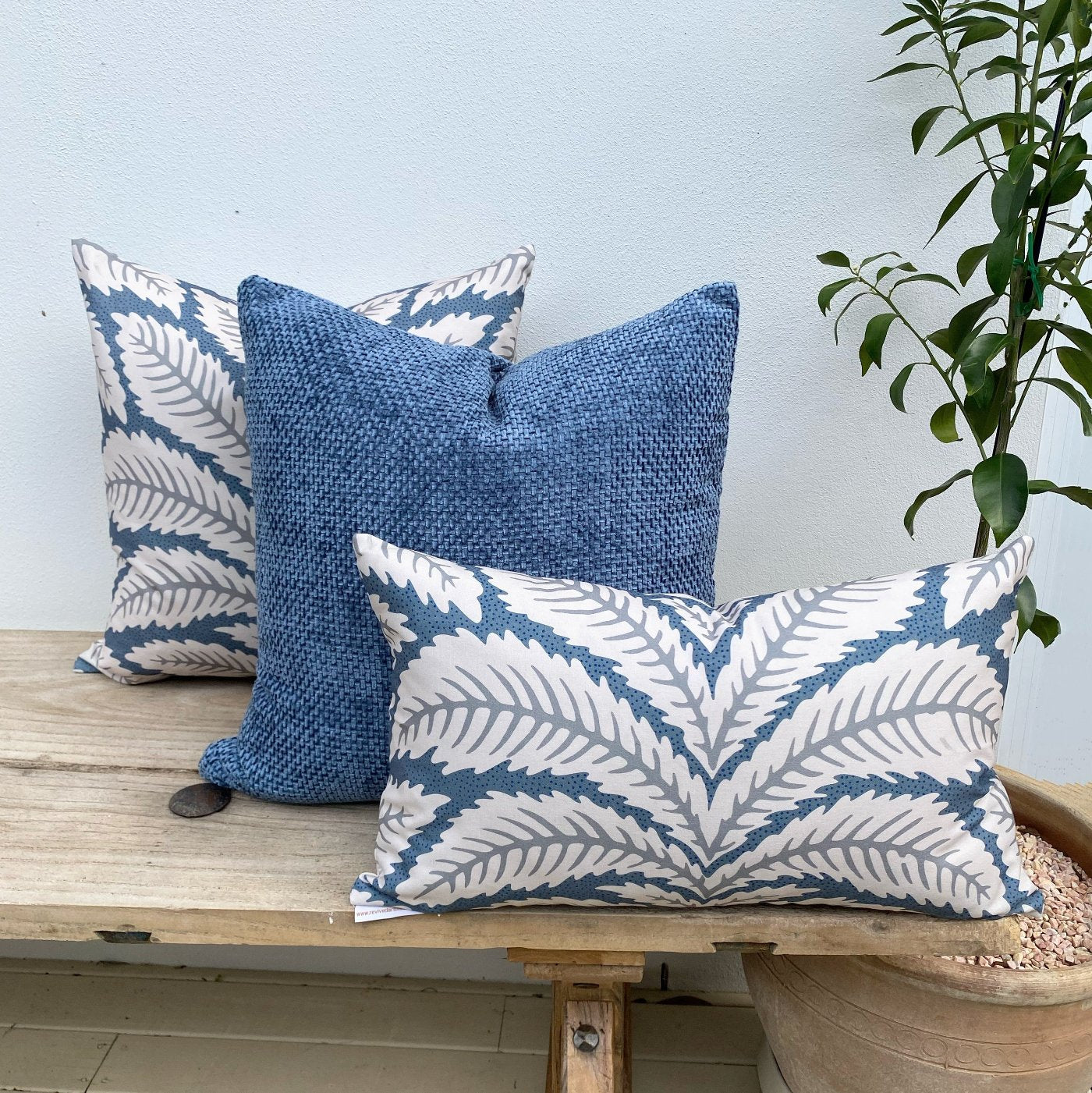 Blue Velvet Cushions Decorative Throw Pillow Covers 50x50cm
