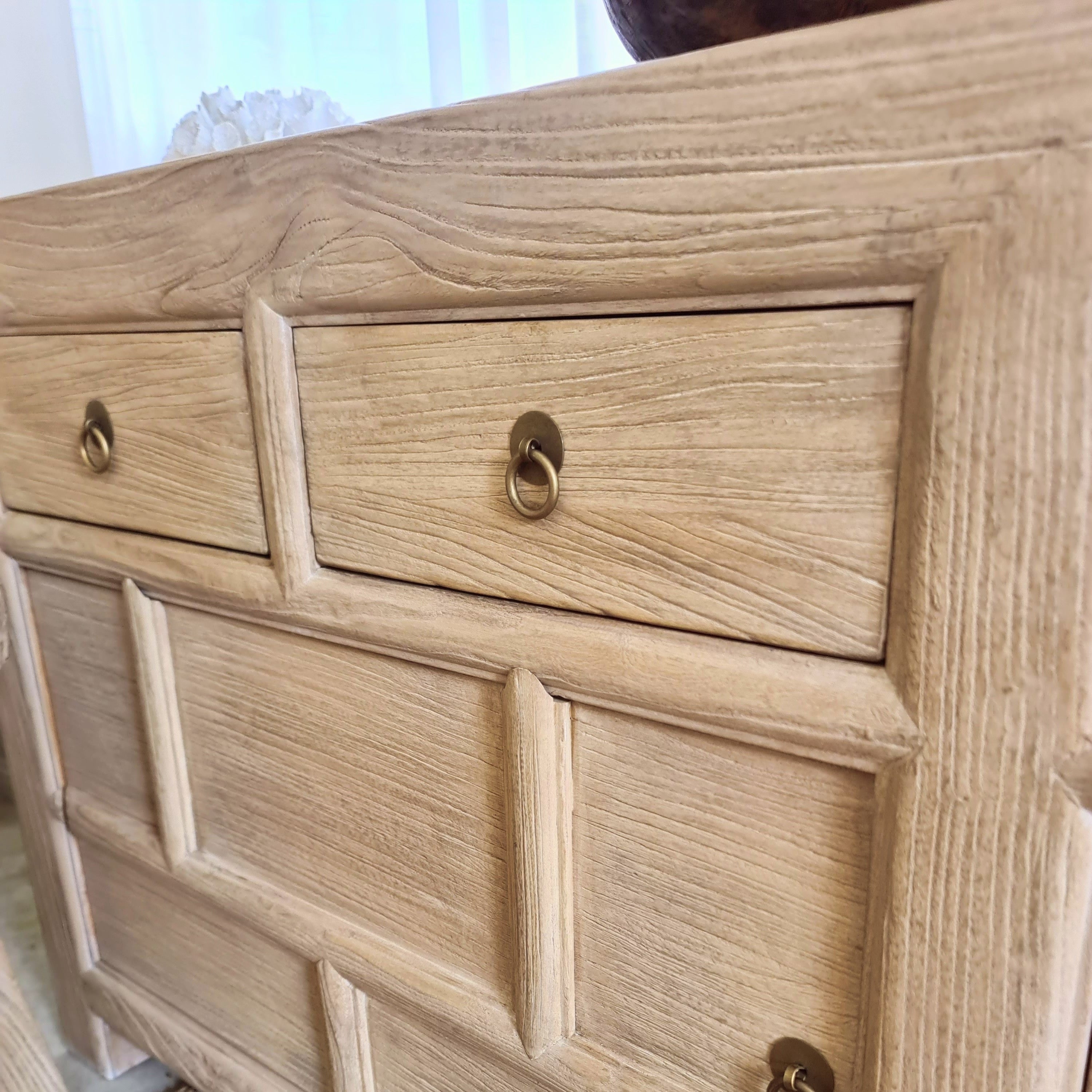 Sustainable elm wood cabinet for eco friendly home decor Australia