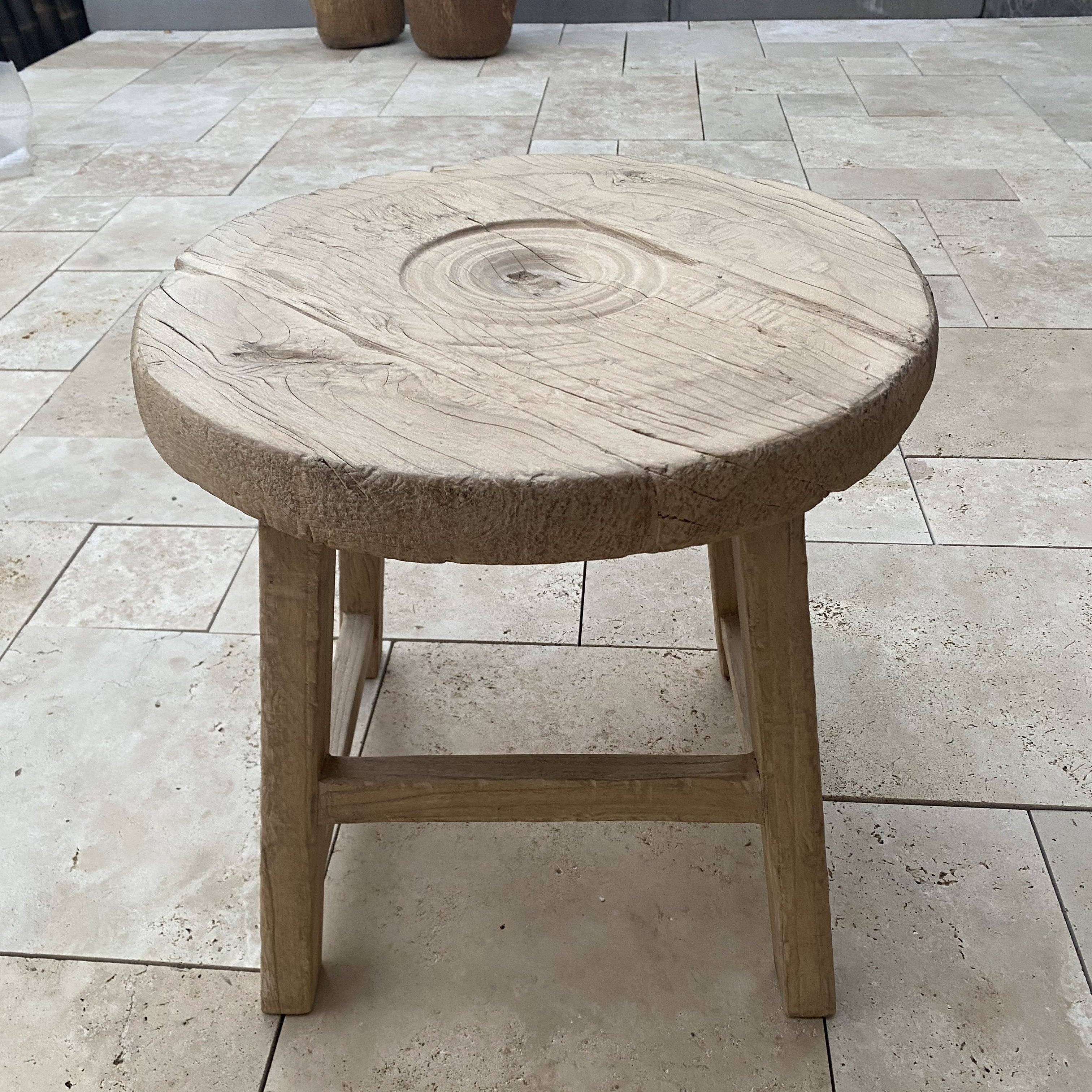 One of a kind timber handcrafted side table for rustic decor